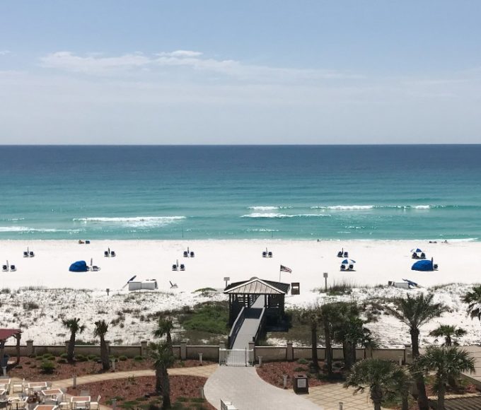 Beach Resort in Florida aerial view