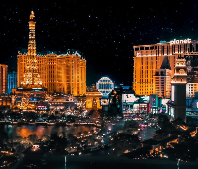 Las Vegas Strip night bright lights