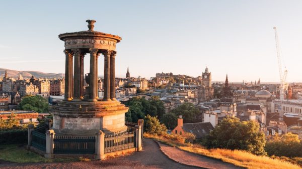Calton Hill, Edinburgh sunset view