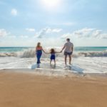Family on a beach vacation