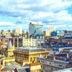 Glasgow City Center aerial view