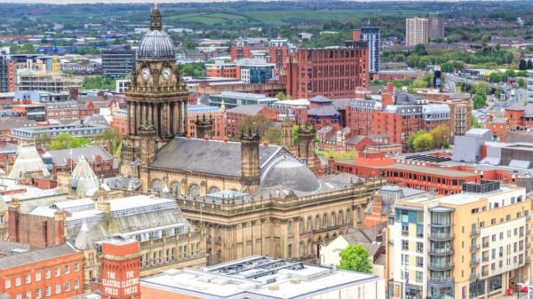 Leeds, Yorkshire aerial view