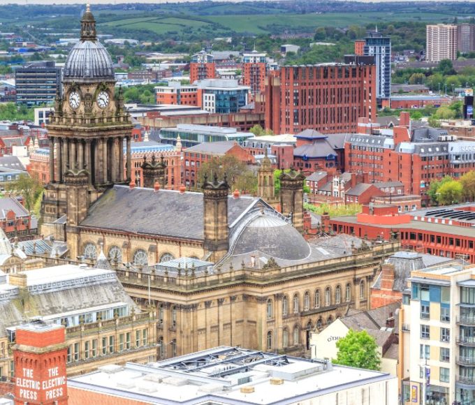 Leeds, Yorkshire aerial view