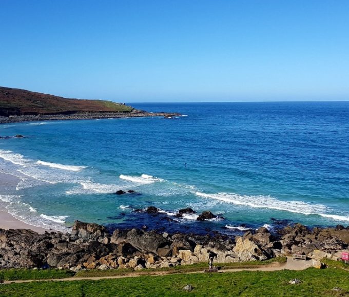 Porthmeor Beach Oceanview in Cornwall