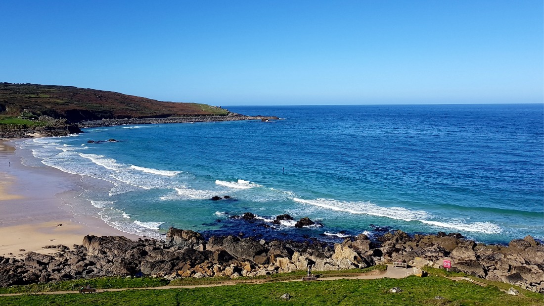 Porthmeor Beach Oceanview in Cornwall