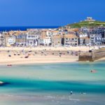 Beach view in St. Ives, Cornwall, UK