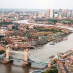 Tower Bridge and London cityscape