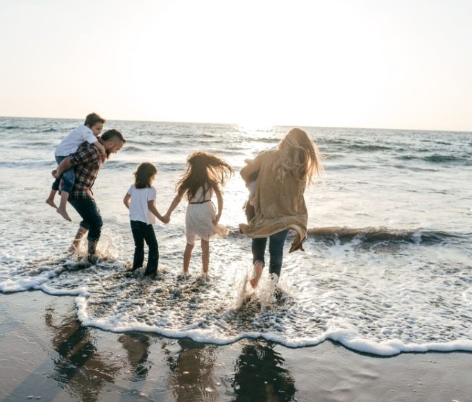 Family on a weekend vacation
