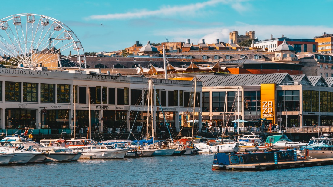 The harbourside in Bristol city centre