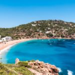 Aerial view of Cala San Vicente, Ibiza