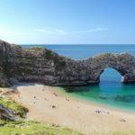 Jurassic Coast and Durdle Door rock formations in Dorset