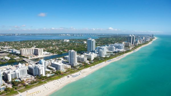 Aerial View of Miami Beach, Florida
