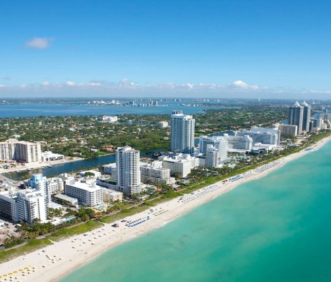 Aerial View of Miami Beach, Florida