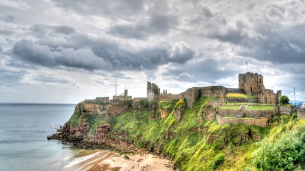 Landscape photo of the Newcastle castle