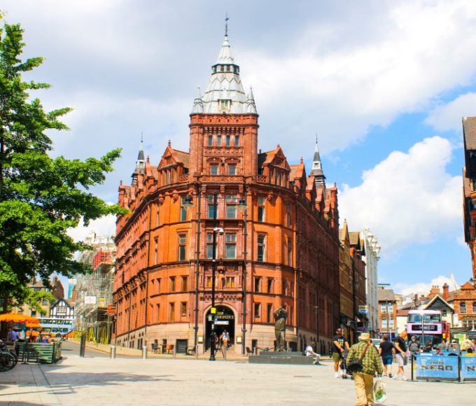Brown concerete building in Nottingham