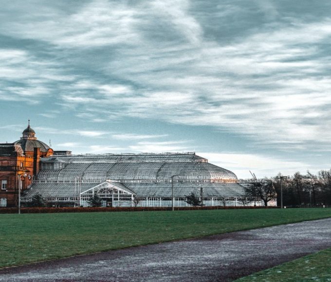 Scenic view of People's Palace and Winter Gardens