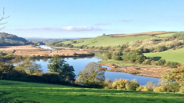 Scenic view of River Dart in Devon