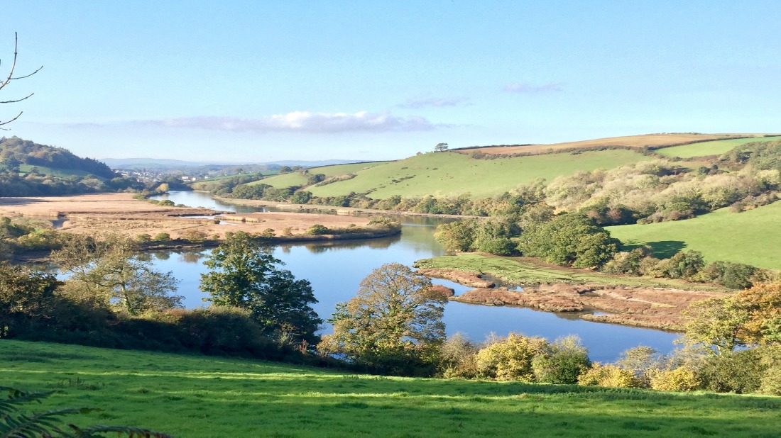 Scenic view of River Dart in Devon